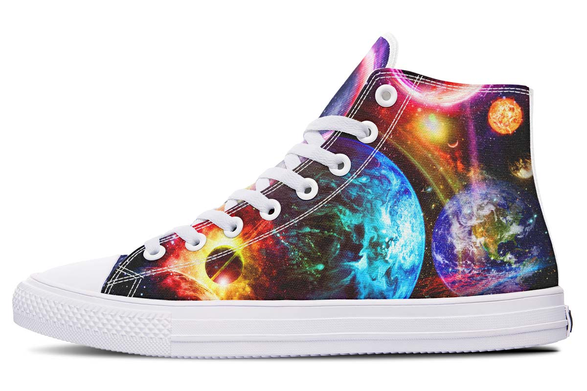 hippieartzone Shoes - COLORFUL PLANETS