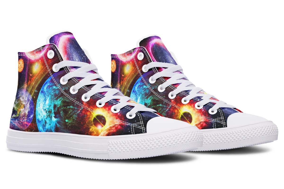 hippieartzone Shoes - COLORFUL PLANETS