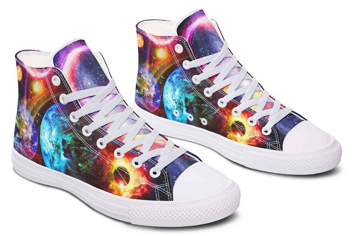 hippieartzone Shoes - COLORFUL PLANETS