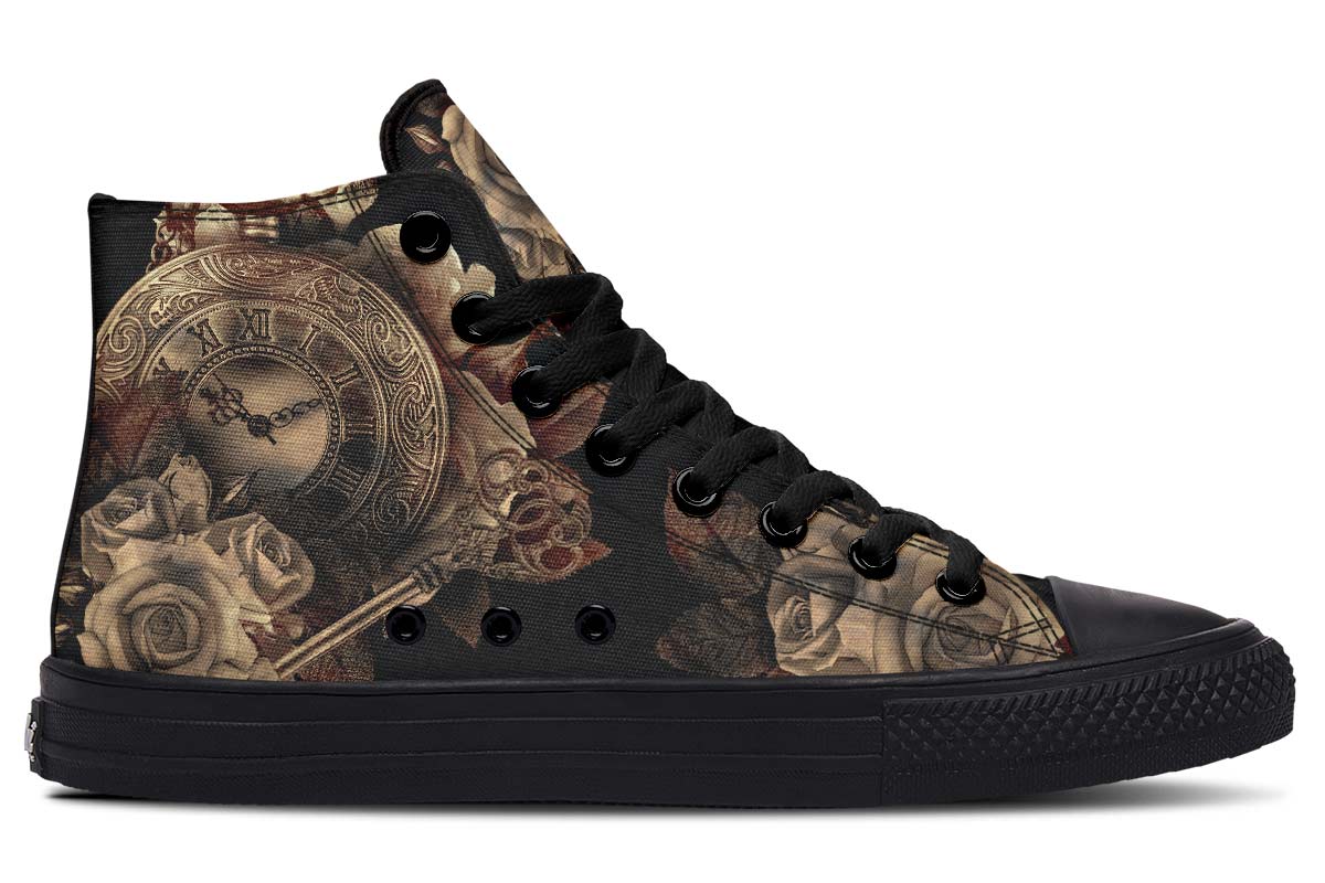 hippieartzone Shoes - ROMAN CLOCK KEY AND ROSE