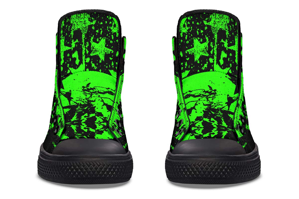 hippieartzone Shoes - AGGRESSIVE WORKOUT GREEN