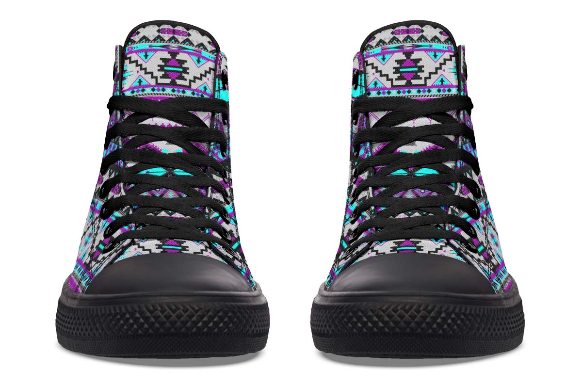 hippieartzone Shoes - PURPLE SKULL CHIEF