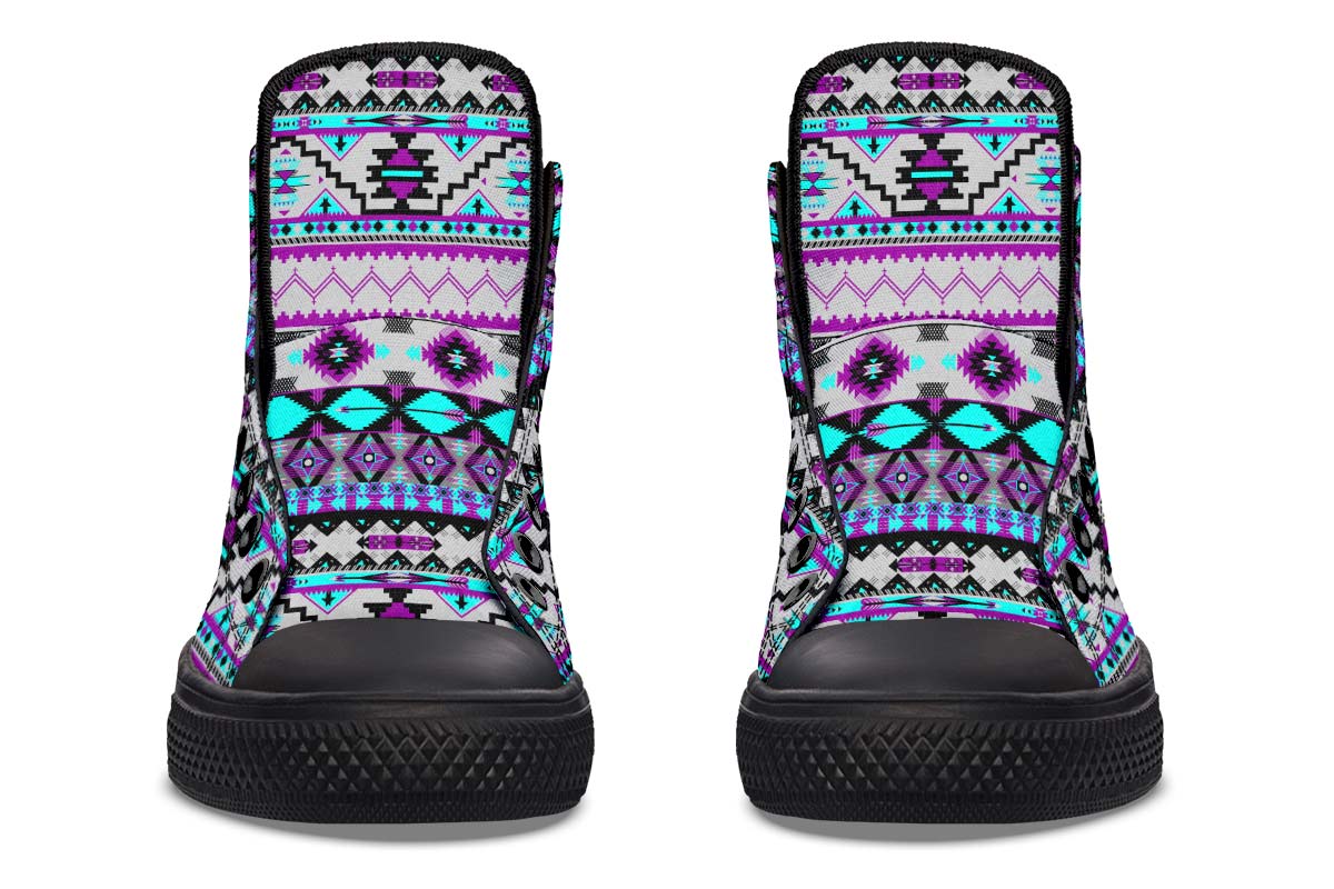 hippieartzone Shoes - PURPLE SKULL CHIEF