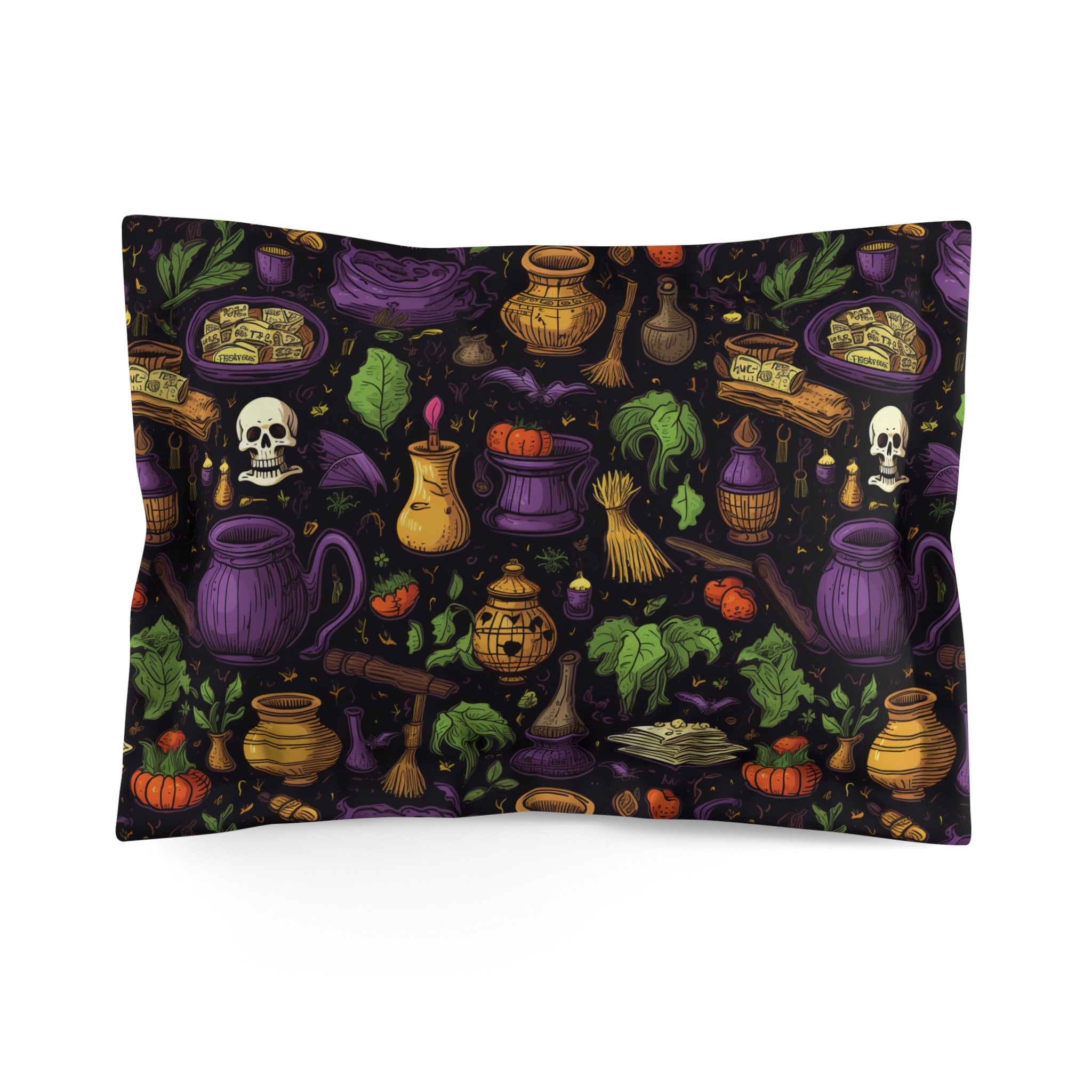 Hippie Art Zone - Hallows' Eve Spell, Witchy Gothic Bedding Set For Hippies