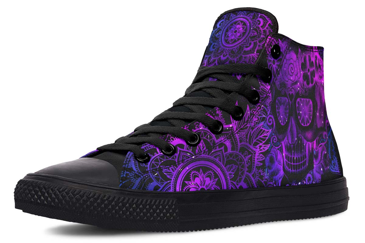 hippieartzone Shoes - GALAXY MANDALA SKULL