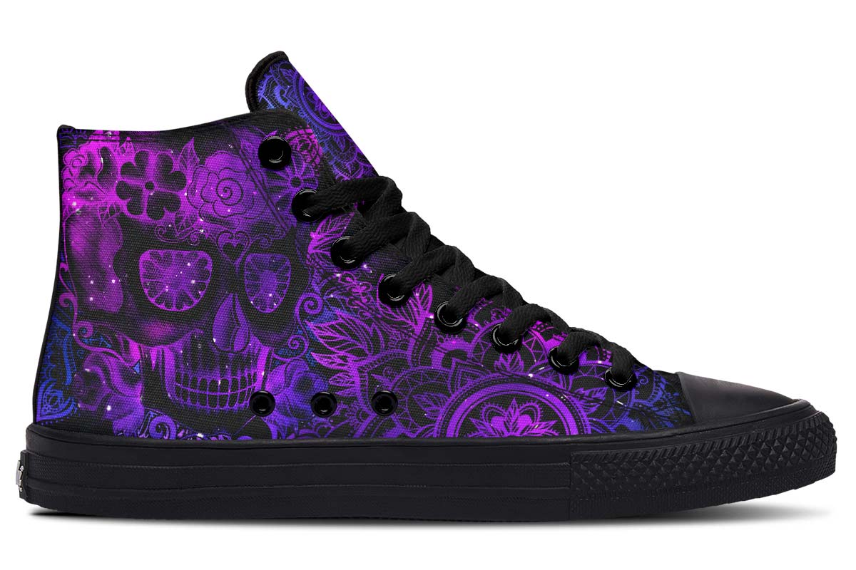hippieartzone Shoes - GALAXY MANDALA SKULL