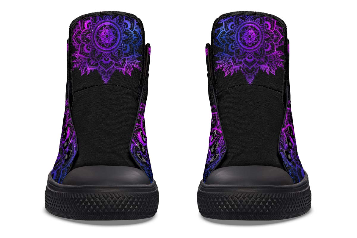 hippieartzone Shoes - GALAXY MANDALA SKULL