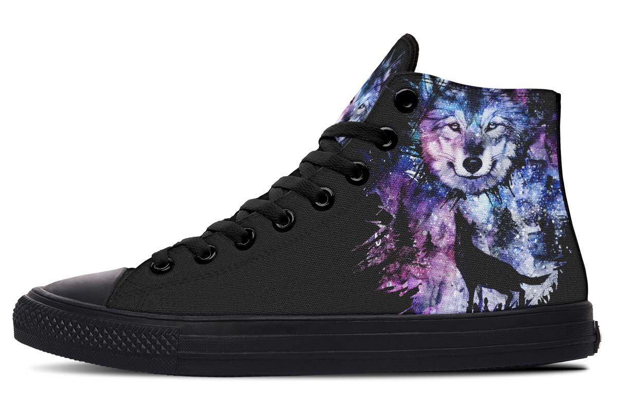 hippieartzone Shoes - COLORFUL WOLF SPLATTER