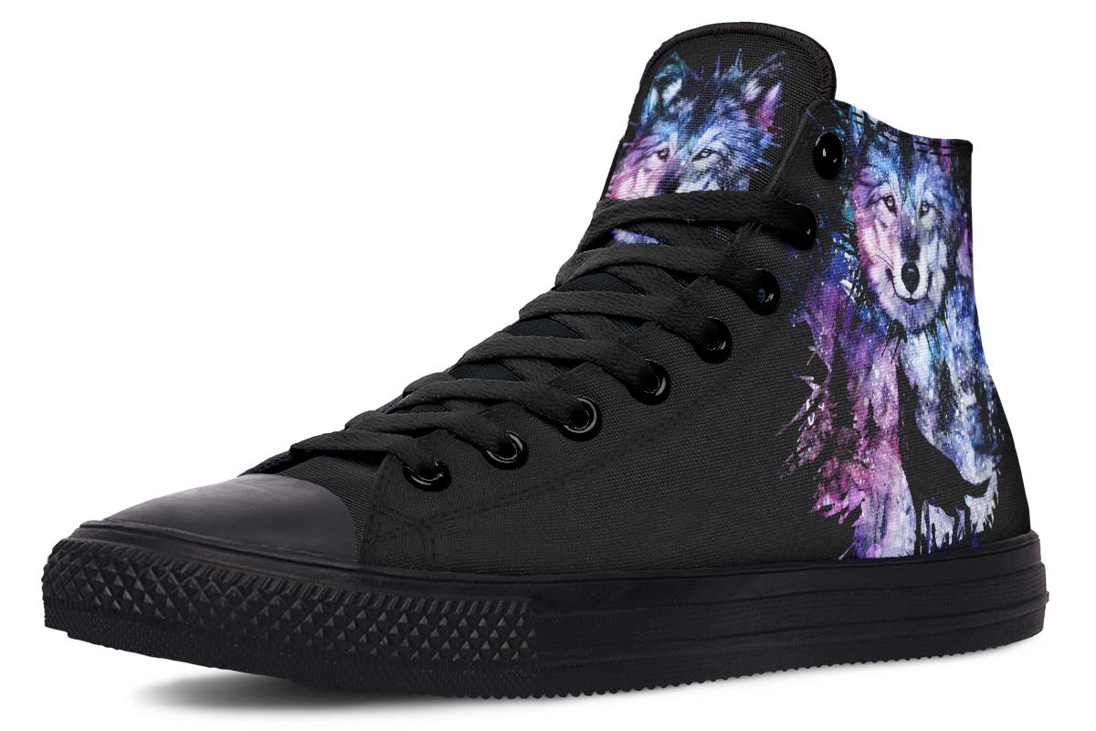 hippieartzone Shoes - COLORFUL WOLF SPLATTER