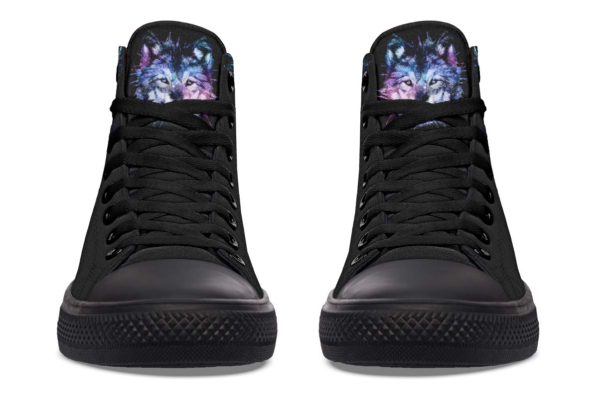 hippieartzone Shoes - COLORFUL WOLF SPLATTER