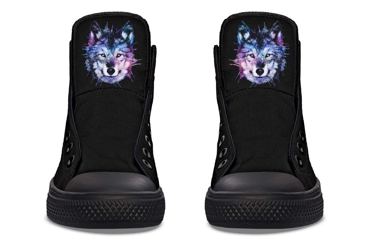 hippieartzone Shoes - COLORFUL WOLF SPLATTER