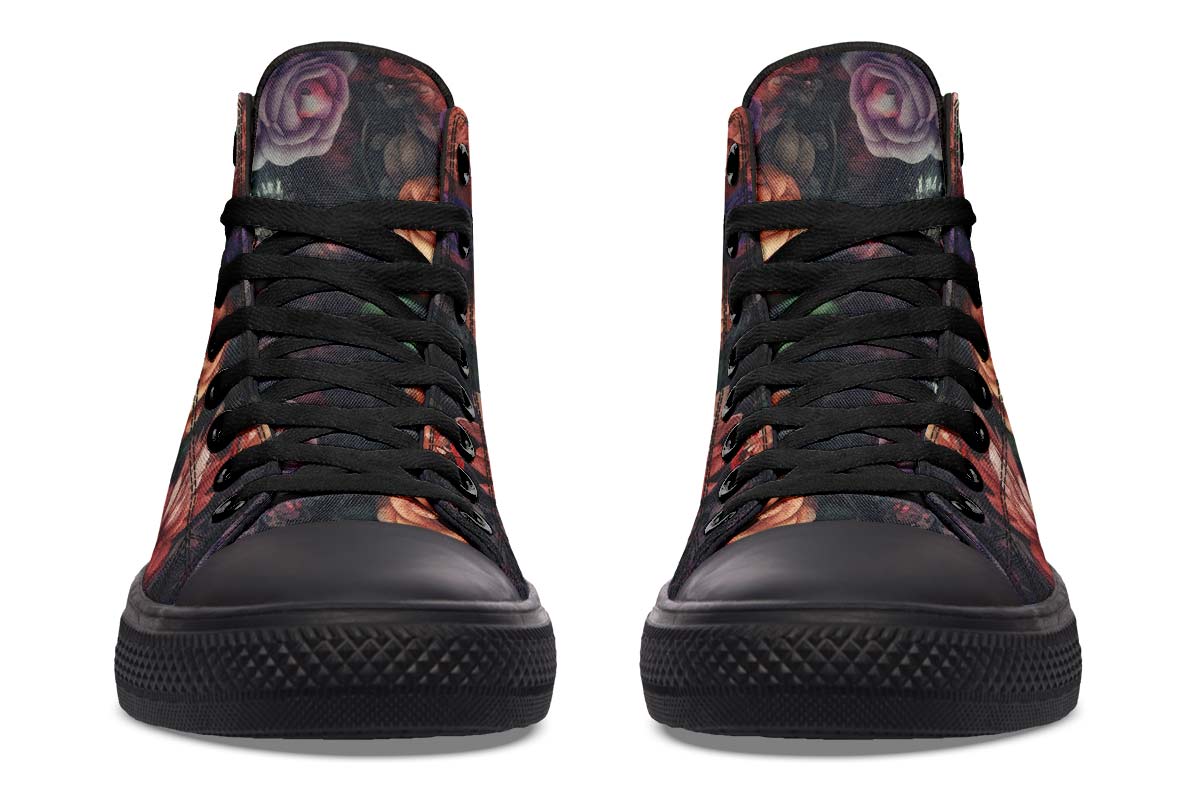 hippieartzone Shoes - FLOWERY SKULL