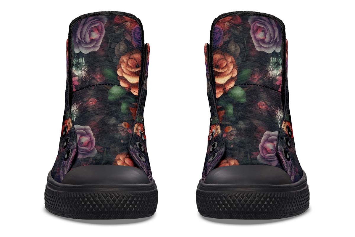 hippieartzone Shoes - FLOWERY SKULL