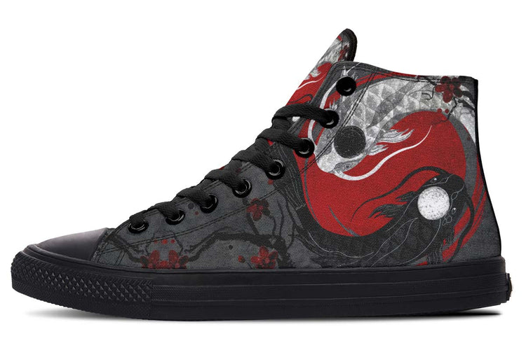 hippieartzone Shoes - KOI FISH YIN YANG