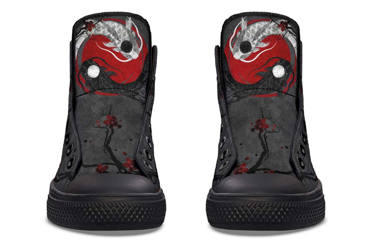 hippieartzone Shoes - KOI FISH YIN YANG