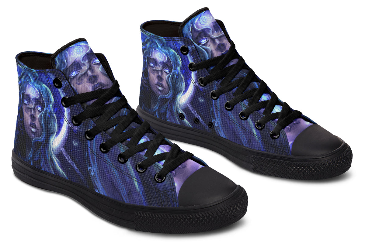 hippieartzone Shoes - STAR GIRL WITH BLUE EYES