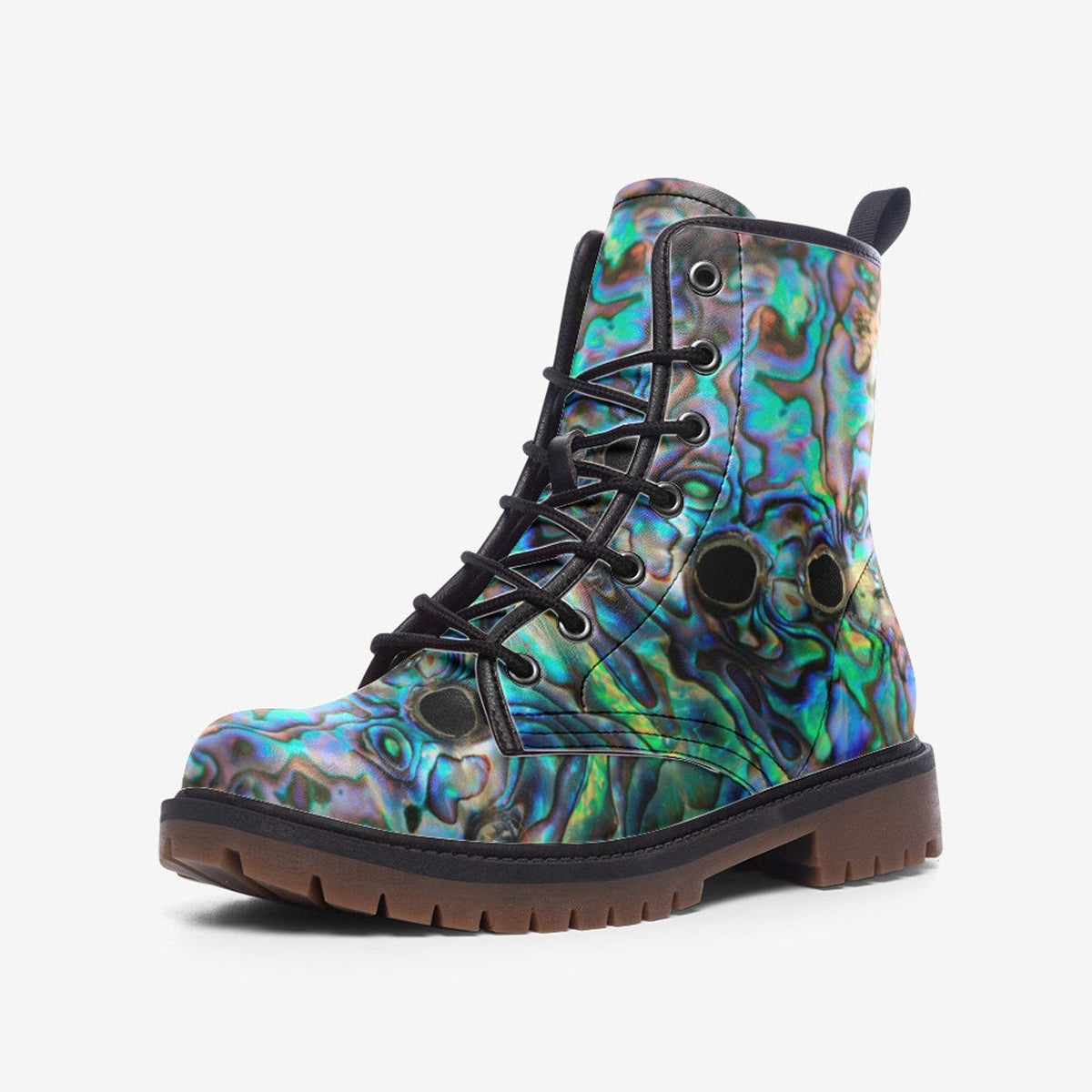 Hippie Art Zone - F*cking Brilliant Vegan Leather Combat Boots For Hippies