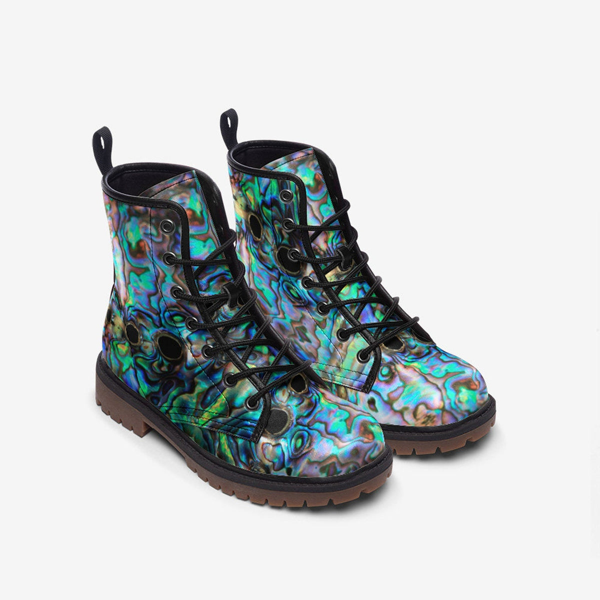 Hippie Art Zone - F*cking Brilliant Vegan Leather Combat Boots For Hippies