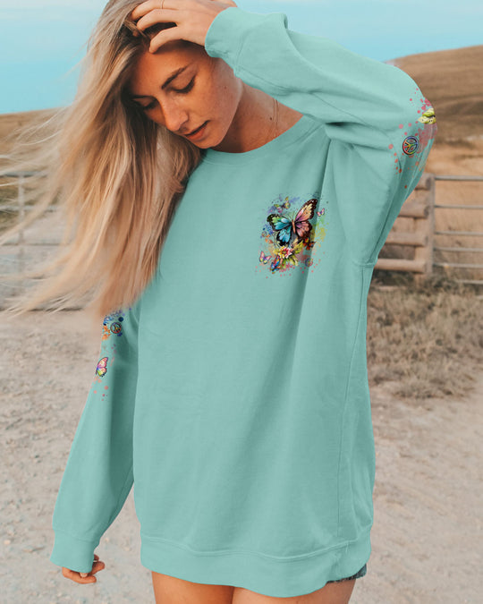 Just Breathe Butterfly Hoodie Sweatshirt For Boho Hippie