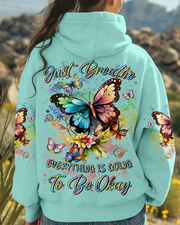 Just Breathe Butterfly Hoodie Sweatshirt For Boho Hippie