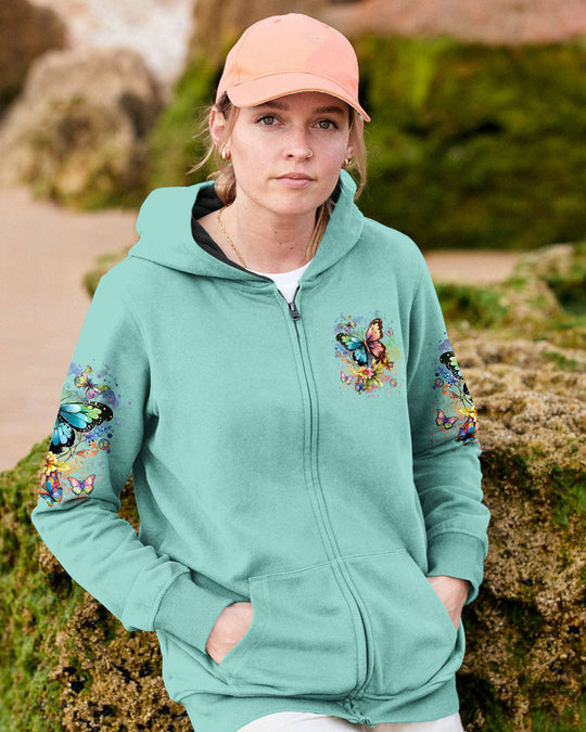 Just Breathe Butterfly Hoodie Sweatshirt For Boho Hippie