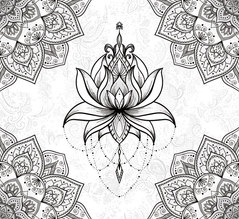 Hippie Art Zone - Lotus Boho Bedding Set For Hippies