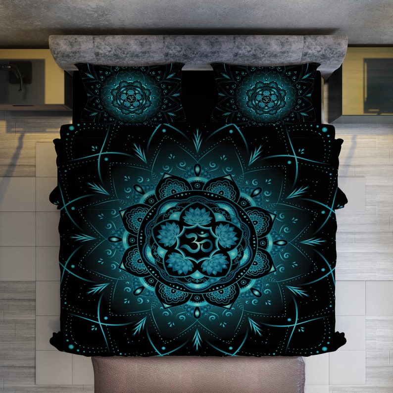 Hippie Art Zone - Lotus Mandala Bedding Set For Hippies