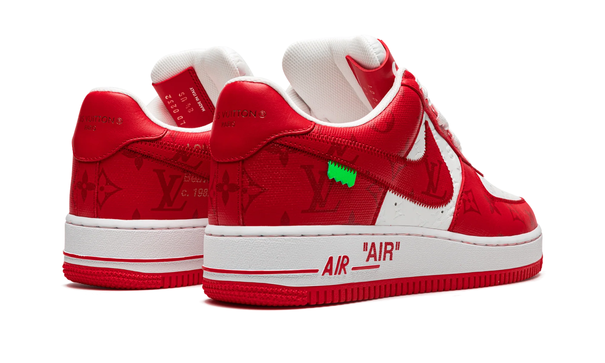 Louis Vuitton Air Force 1 Low "Virgil Abloh - White/Red" 1A9VA9
