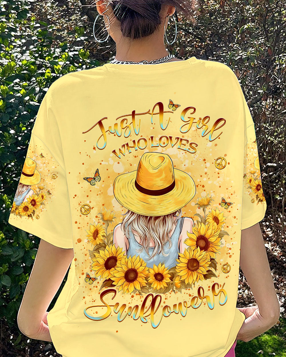 Hippie Art Zone - Just A Girl Who Loves Sunflowers For Hippie