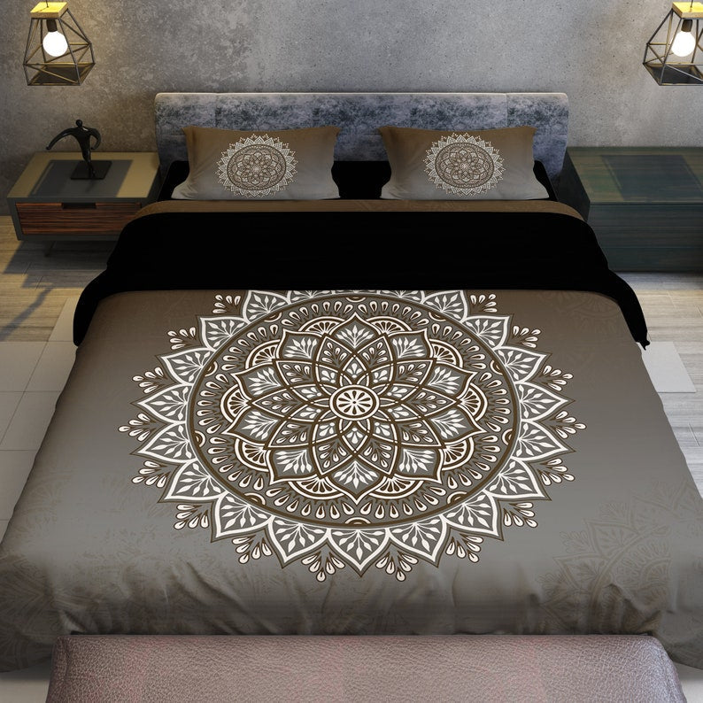 Hippie Art Zone - Mandala Bohemian Bedding Set For Hippies