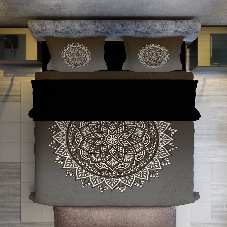 Hippie Art Zone - Mandala Bohemian Bedding Set For Hippies