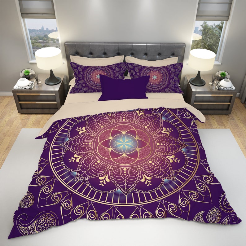 Hippie Art Zone - Mandala Boho Bedding Set For Hippies
