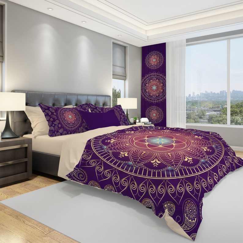 Hippie Art Zone - Mandala Boho Bedding Set For Hippies