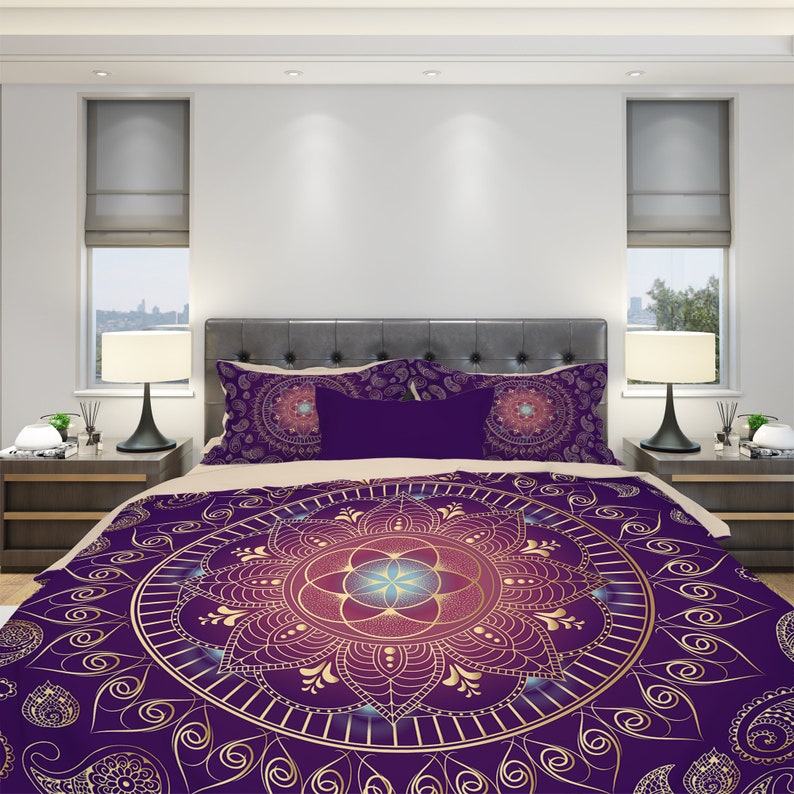 Hippie Art Zone - Mandala Boho Bedding Set For Hippies