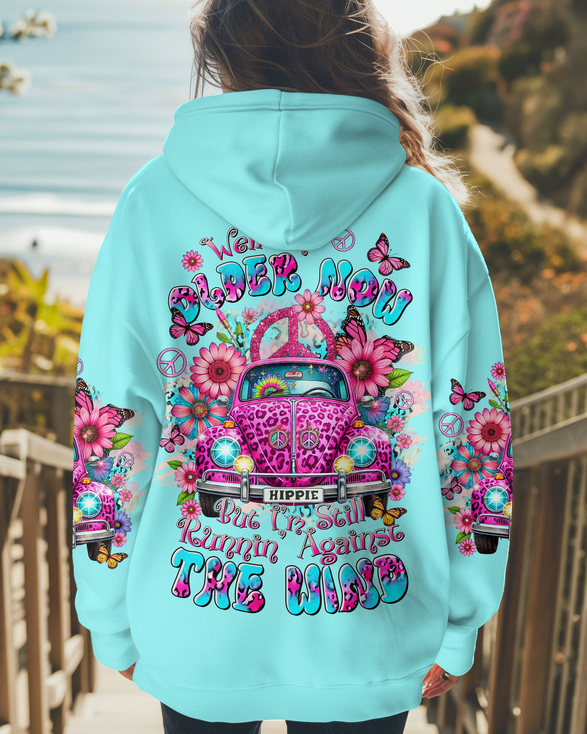 Running Against The Wind Leopard Hoodie Sweatshirt For Boho Hippie