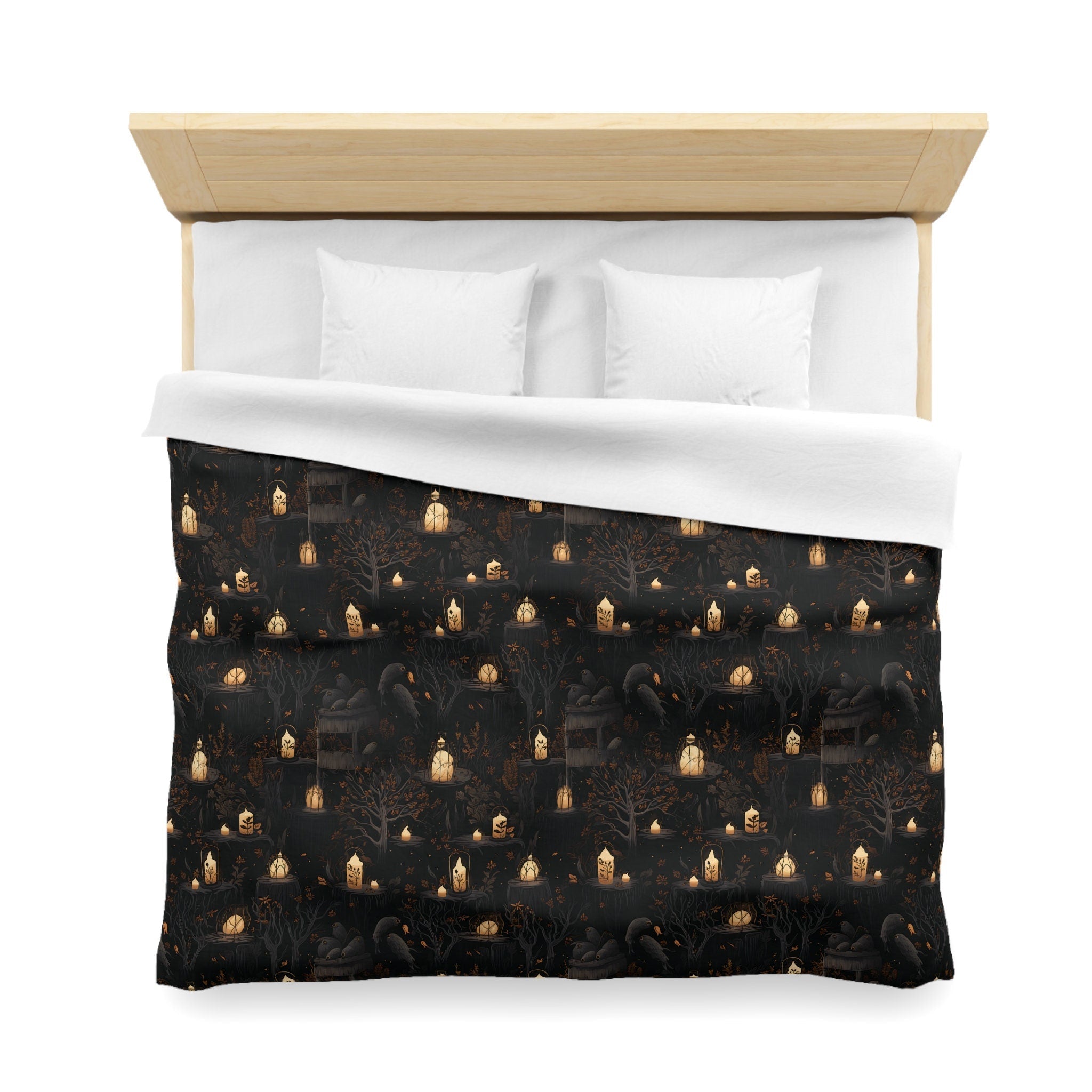 Hippie Art Zone - Ravenous Woods Witchy, Occult Halloween Wiccan Bedding Set For Hippies