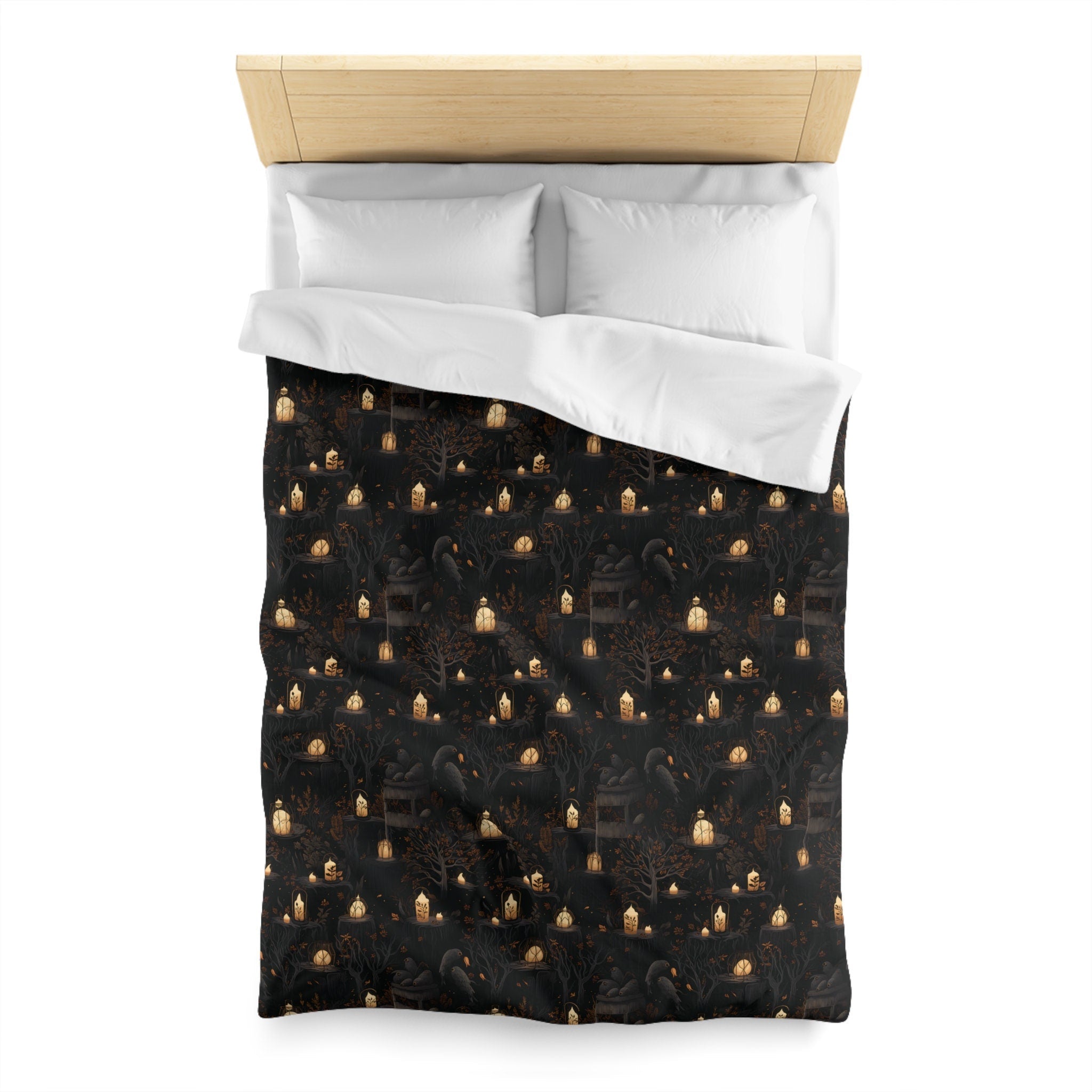 Hippie Art Zone - Ravenous Woods Witchy, Occult Halloween Wiccan Bedding Set For Hippies