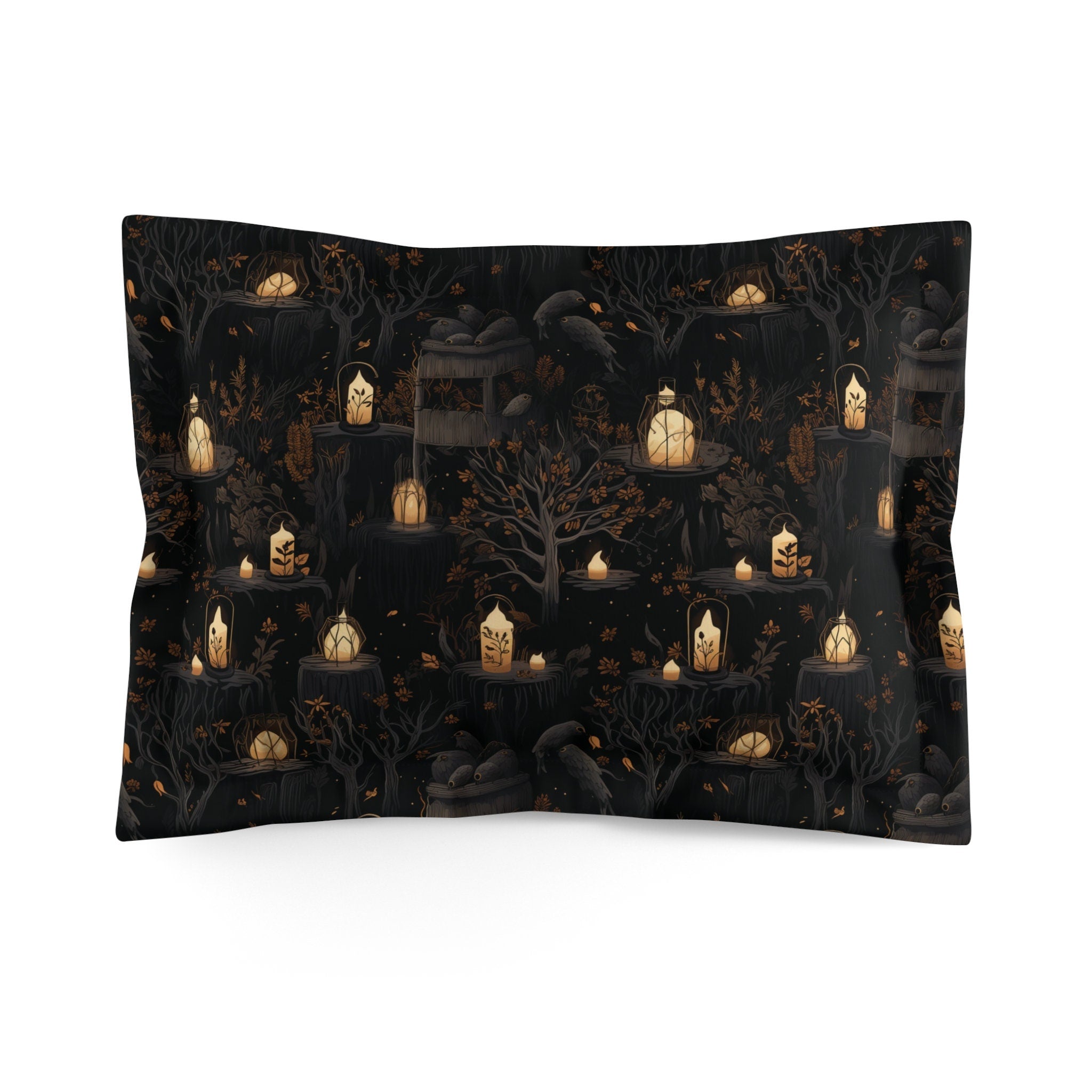 Hippie Art Zone - Ravenous Woods Witchy, Occult Halloween Wiccan Bedding Set For Hippies