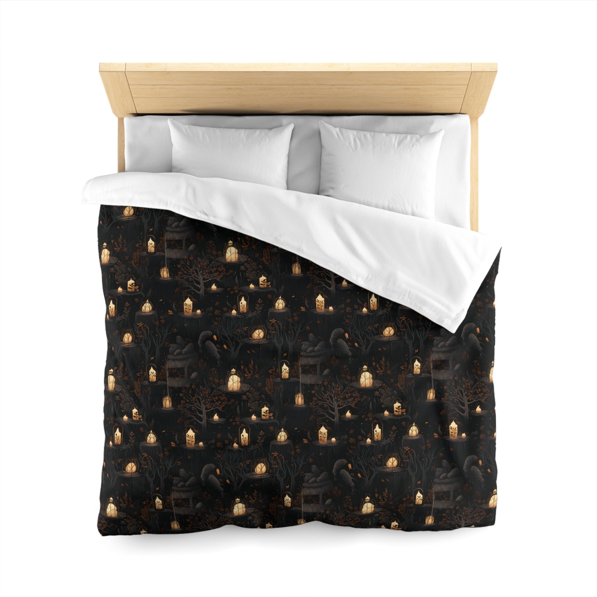 Hippie Art Zone - Ravenous Woods Witchy, Occult Halloween Wiccan Bedding Set For Hippies