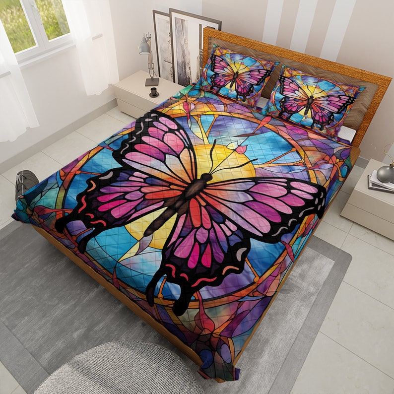 Hippie Art Zone - Retro Monarch Butterfly Badding Set For Hippies