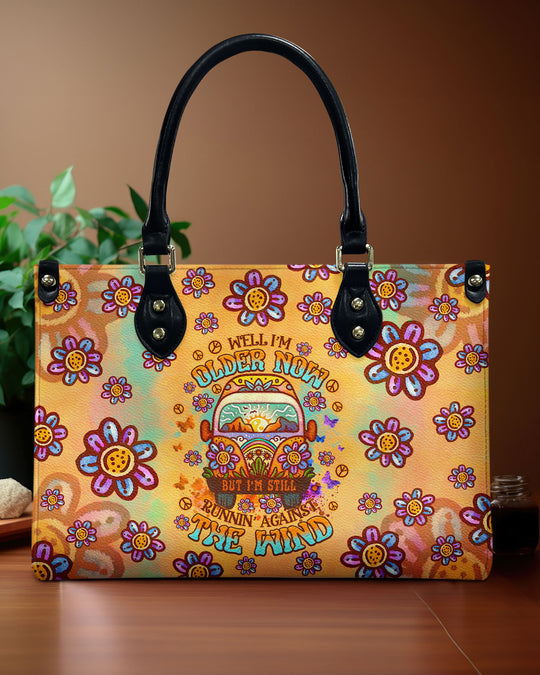 hippieartzone Bag - RUNNING AGAINST THE WIND LEATHER HANDBAG