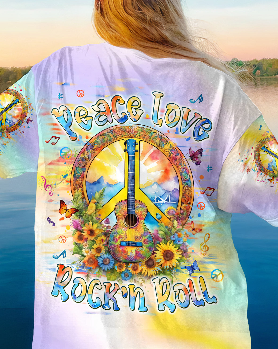 Hippie Art Zone - Peace Love Rock&#39;N Roll Guitar For Hippie