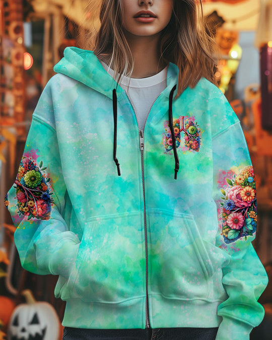 Today Was Breath Lung Flowers Hoodie Sweatshirt For Boho Hippie