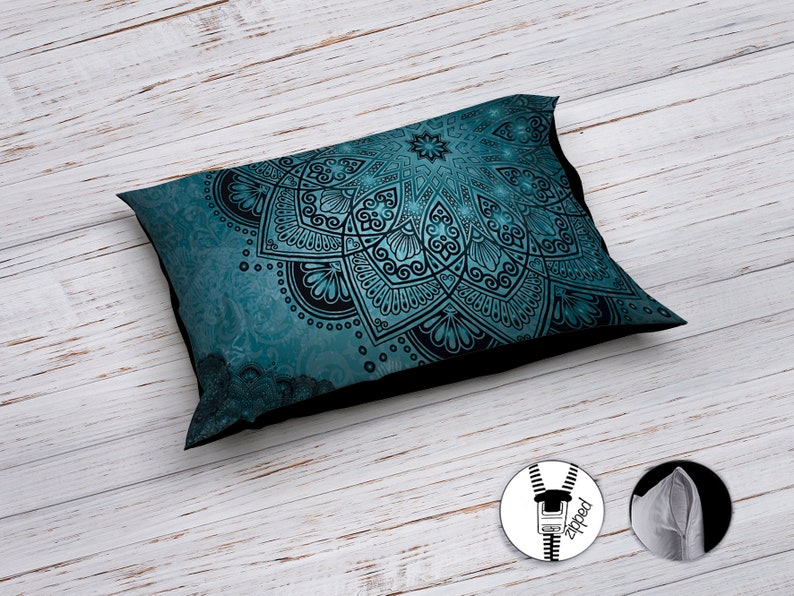 Hippie Art Zone - Teal Mandala Bedding Set For Hippies