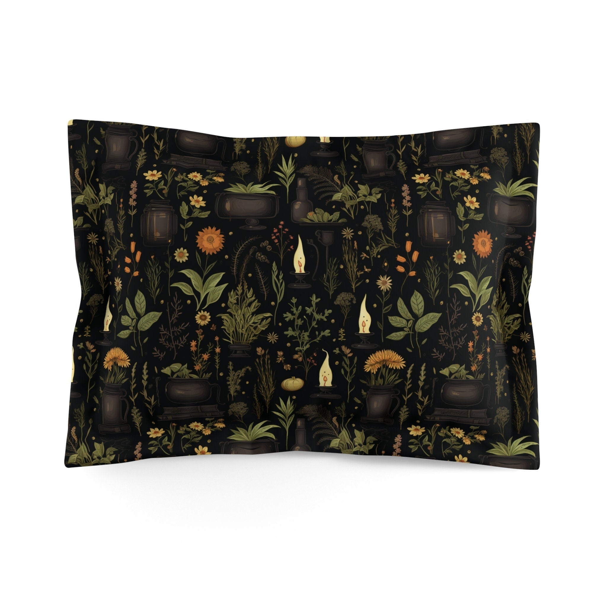 Hippie Art Zone - The Spells of Herbs, Witchy Forest Bedding Set For Hippies