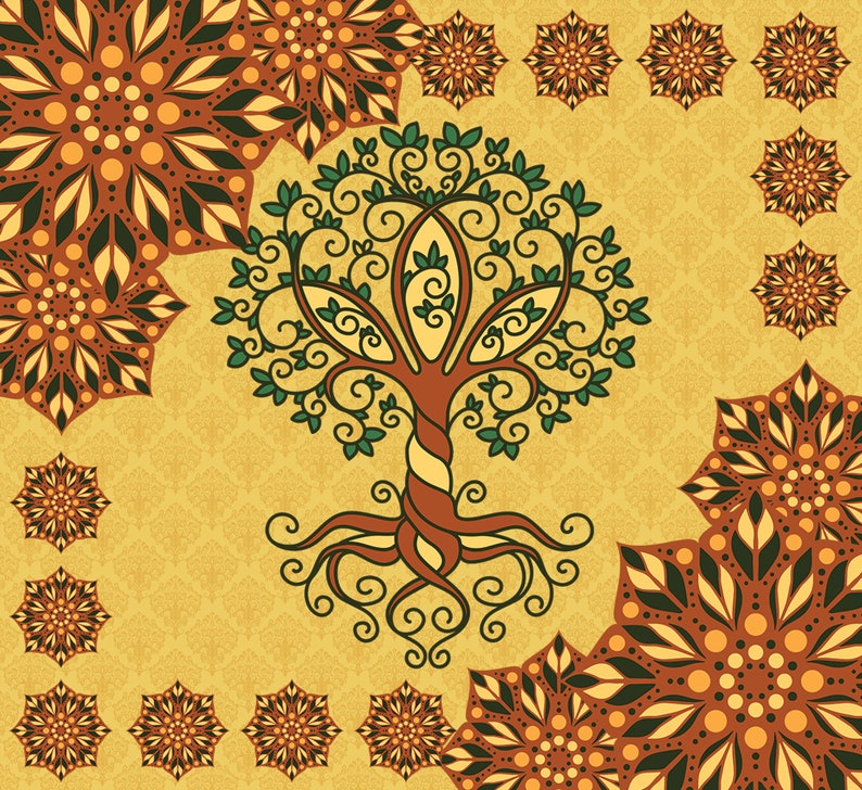Hippie Art Zone - Tree Of Life Mandala Bedding Set For Hippies