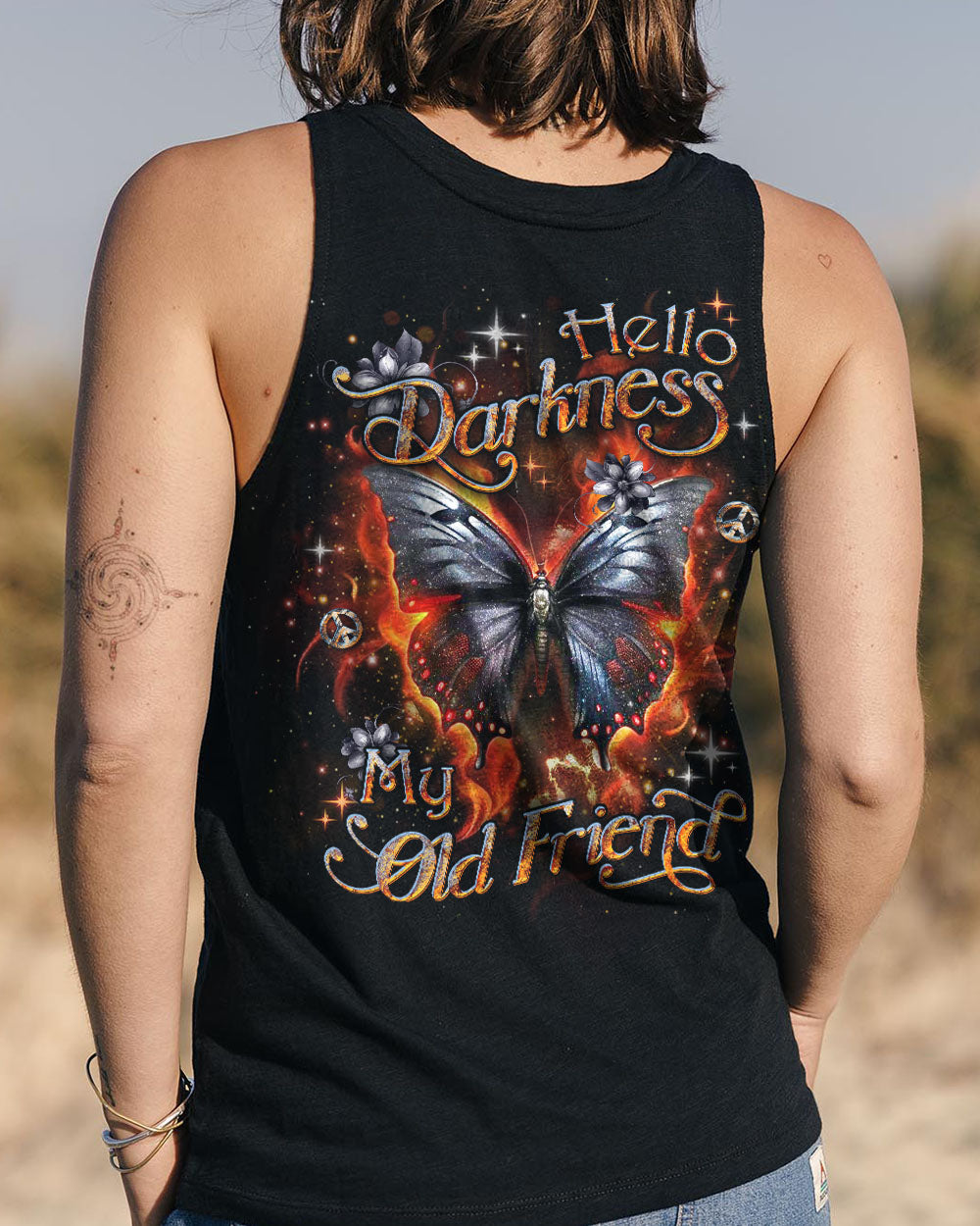 Hippie Art Zone - Hello Darkness My Old Friend Butterfly For Hippie