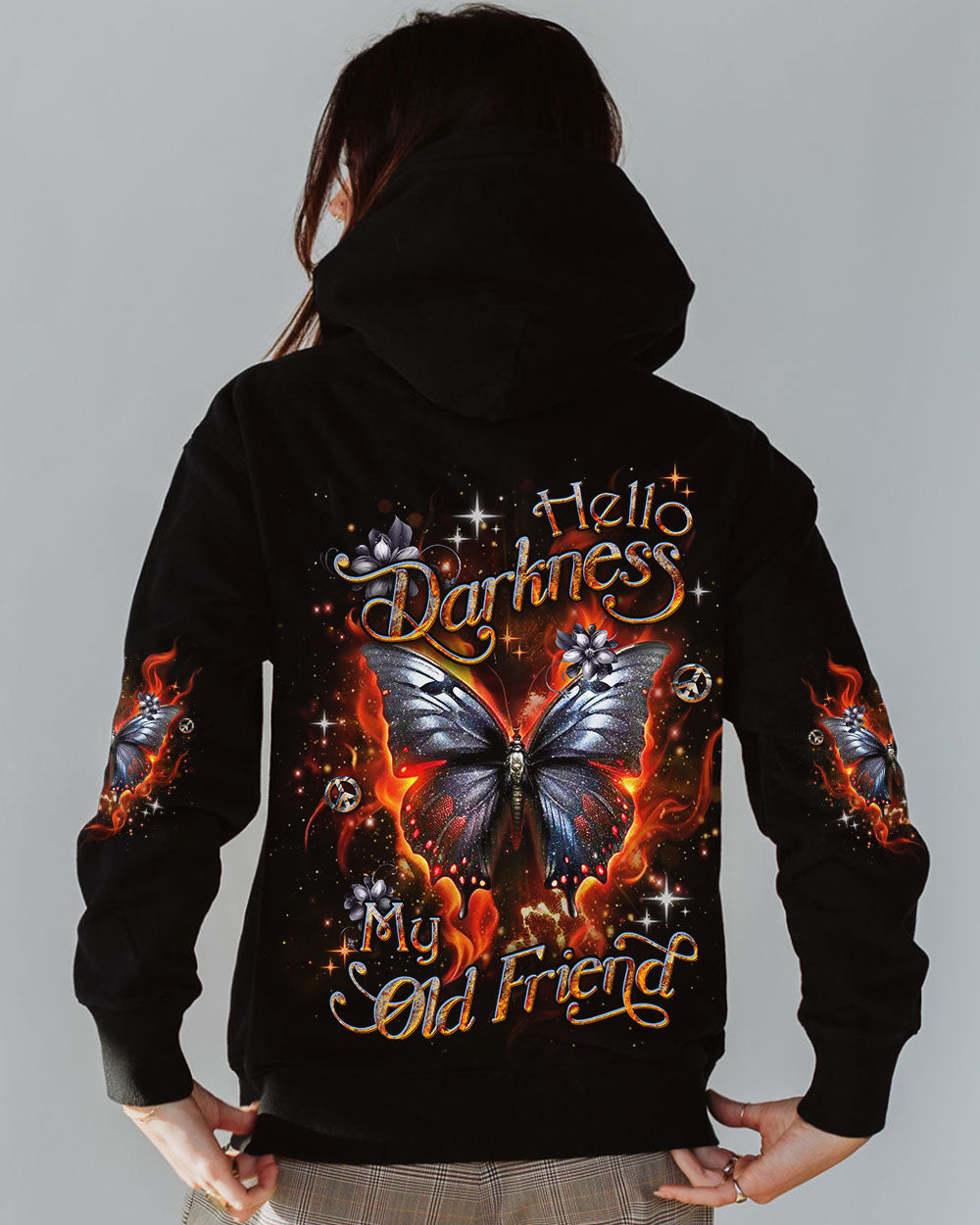 Hippie Art Zone - Hello Darkness My Old Friend Butterfly For Hippie