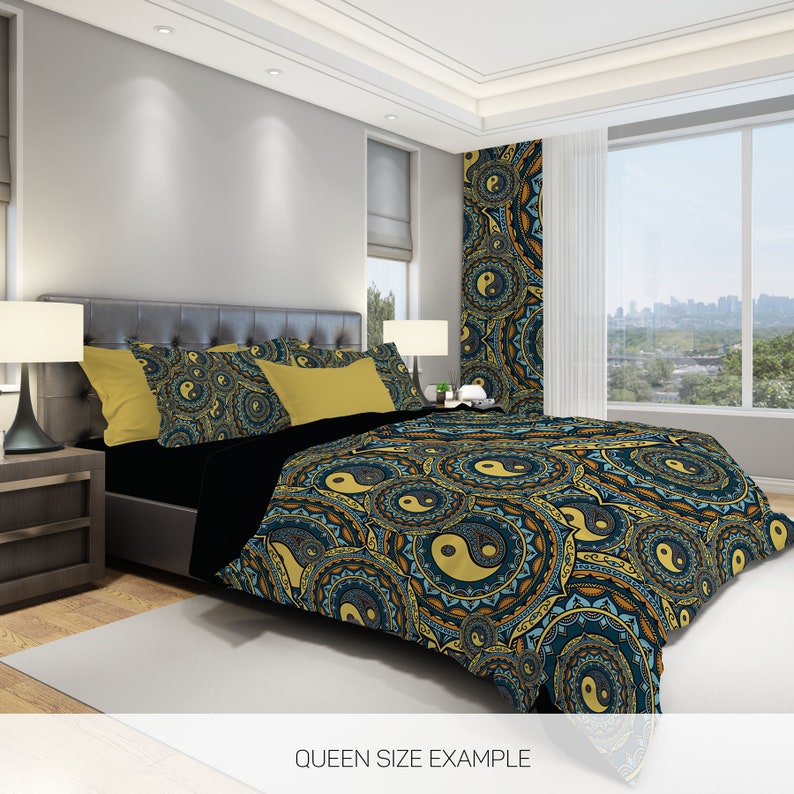 Hippie Art Zone - Yin Yang Mandala Bedding Set For Hippies