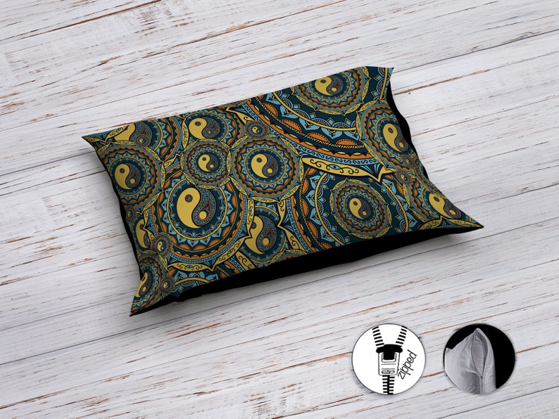 Hippie Art Zone - Yin Yang Mandala Bedding Set For Hippies